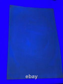 Vtg 1970's Sailing Ship The Voyage Black Light Glowing Poster Velva Print