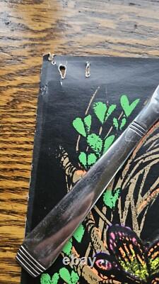 Vtg 1970s San Mezcalito Blacklight Headshop Stoner Toker Poster 29x21 1/2 used