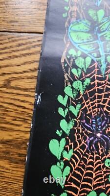 Vtg 1970s San Mezcalito Blacklight Headshop Stoner Toker Poster 29x21 1/2 used