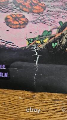 Vtg 1970s San Mezcalito Blacklight Headshop Stoner Toker Poster 29x21 1/2 used