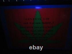 Vtg 1971 Blacklight Poster Genesis 129 Marijuana Pot Leaf BY Edward Phelps Jr