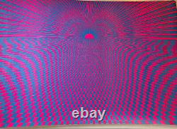 Vtg 1971 GEOMETRIC Psychedelic BlackLight Poster Black light by Sunset Marketing