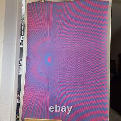 Vtg 1971 GEOMETRIC Psychedelic BlackLight Poster Black light by Sunset Marketing