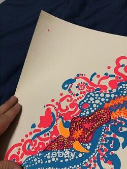Vtg 1972 Lunar Dragons AA Sales Hippie Psychedelic Colorful Blacklight Poster
