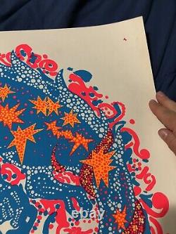 Vtg 1972 Lunar Dragons AA Sales Hippie Psychedelic Colorful Blacklight Poster