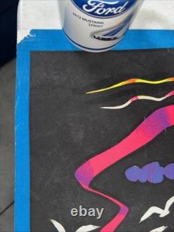 Vtg 1973 Black light Poster New England Whaler IMS Corporation Good Used