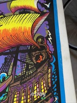 Vtg 1973 Black light Poster New England Whaler IMS Corporation Good Used