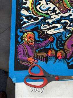 Vtg 1973 Black light Poster New England Whaler IMS Corporation Good Used