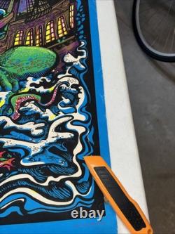 Vtg 1973 Black light Poster New England Whaler IMS Corporation Good Used