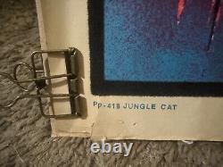 Vtg 1973 Jungle Cat Black Panther Black Light UV Glowing Poster Velva Print