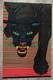 Vtg 1973 Pro Arts Panther Poster Black Light Velvet Flocked, 33 X 21