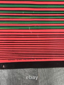 Vtg 1973 Pro Arts Panther Poster Black Light Velvet Flocked, 33 X 21
