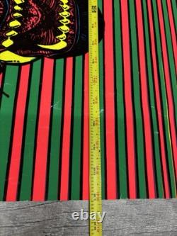 Vtg 1973 Pro Arts Panther Poster Black Light Velvet Flocked, 33 X 21