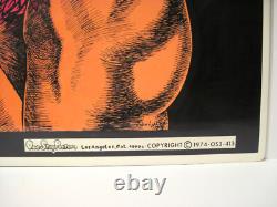 Vtg 1974 One Stop BLACKLIGHT Poster MOON CHILDREN Non Flocked RARE HIPPIE LOVERS