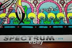 Vtg 1974 SPECTRUM Blacklight Poster 23x35 Psychedelic Occult RARE EXCELLENT CD