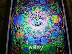 Vtg 1974 SPECTRUM Blacklight Poster 23x35 Psychedelic Occult RARE EXCELLENT CD