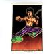 Vtg 1975 Bruce Lee Flying Side Kick #2 Flocked Velvet Black Light Poster 35x23