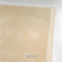 Vtg 1975 Bruce Lee Flying Side Kick #2 Flocked Velvet Black Light Poster 35x23