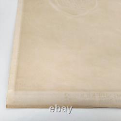 Vtg 1975 Bruce Lee Flying Side Kick #2 Flocked Velvet Black Light Poster 35x23