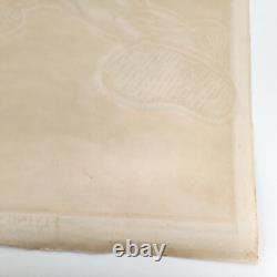 Vtg 1975 Bruce Lee Flying Side Kick #2 Flocked Velvet Black Light Poster 35x23