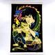Vtg 1975 Bruce Lee Kung Fu Master Black Light Flocked Velvet Poster Vela-print