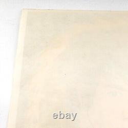Vtg 1975 Bruce Lee Kung Fu Master Black Light Flocked Velvet Poster Vela-Print