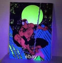 Vtg 1996 Spider-Man Velvet BLACKLIGHT Poster #403 Marvel RARE 23x35 Spider Man