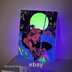 Vtg 1996 Spider-Man Velvet BLACKLIGHT Poster #403 Marvel RARE 23x35 Spider Man