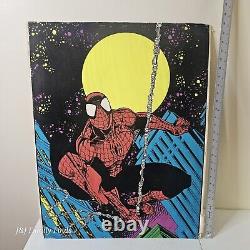 Vtg 1996 Spider-Man Velvet BLACKLIGHT Poster #403 Marvel RARE 23x35 Spider Man