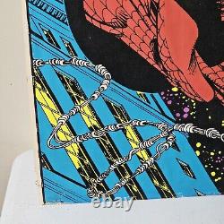 Vtg 1996 Spider-Man Velvet BLACKLIGHT Poster #403 Marvel RARE 23x35 Spider Man