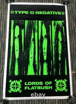 Vtg 1996 Type O Negative Extremely Rare Blacklight Poster Scorpio Posters USA