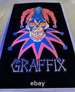 Vtg 1997 Graffix Intl Air Jester Blacklight Poster 4400 USA Made Glow Industries