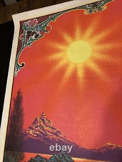 Vtg 70's Black Light Poster Garden Of Eden 23x 35 DEADSTOCK 1970 Trippy Rare