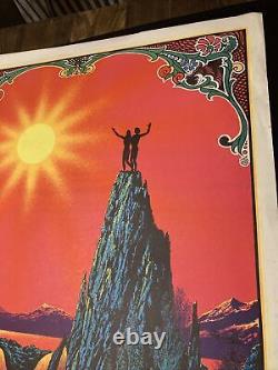 Vtg 70's Black Light Poster Garden Of Eden 23x 35 DEADSTOCK 1970 Trippy Rare