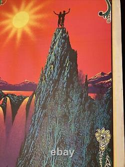 Vtg 70's Black Light Poster Garden Of Eden 23x 35 DEADSTOCK 1970 Trippy Rare