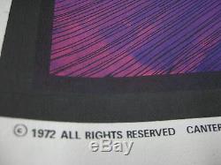Vtg 70s Orig Bill Hoorman Condemned Linen Paper Black Light Poster NOS 23x35
