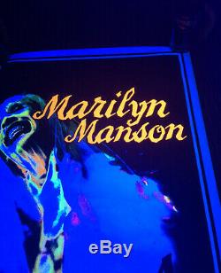 Vtg 90s Marilyn Manson Flocked Blacklight Poster The Bride 1996 Scorpio Posters
