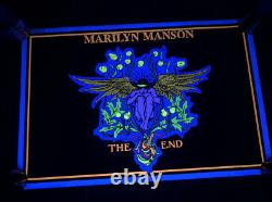 Vtg 90s Marilyn Manson Flocked Blacklight Poster The End 1996 Scorpio Posters