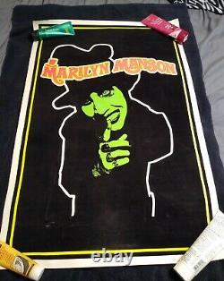Vtg 96 Marilyn Manson Poster Top Hat Green Face Blacklight Smells Like Children