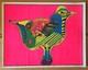 Vtg Blacklight Hippie Poster Psychedelic Chicken Bird