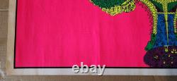 Vtg Blacklight Hippie Poster Psychedelic Chicken Bird