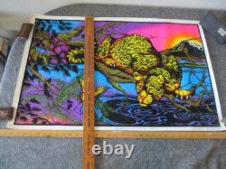 Vtg Blacklight Velvet Jaguar Funky Enterprises #133 + Starmakers Rising Posters