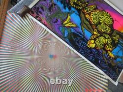 Vtg Blacklight Velvet Jaguar Funky Enterprises #133 + Starmakers Rising Posters