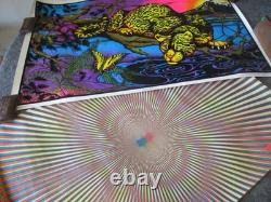 Vtg Blacklight Velvet Jaguar Funky Enterprises #133 + Starmakers Rising Posters