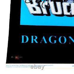 Vtg Bruce Lee Dragon's Roar #1821 Black Light Flocked Velvet Poster Scorpio