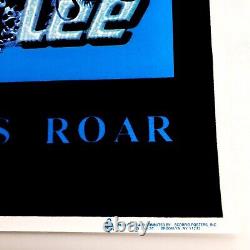 Vtg Bruce Lee Dragon's Roar #1821 Black Light Flocked Velvet Poster Scorpio