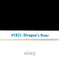 Vtg Bruce Lee Dragon's Roar #1821 Black Light Flocked Velvet Poster Scorpio