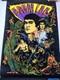 Vtg Bruce Lee Kung Fu Black Light Flocked Velvet Poster Dragons 1974 Pro Arts