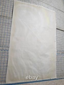 Vtg DEMON CHOPPER Alien Blacklight Poster Felt Bill Hoorman