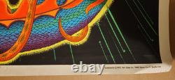 Vtg Fire Breathing Dragon Blacklight Poster Hippie Headshop Original 1972